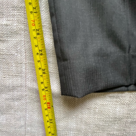Calvin Klein Mens Dark Grey Flat Front 34X31 Lightweight Office Work Dress Pant - Picture 10 of 11